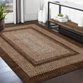 ZACOO 9x12 Modern Imitation Braided Print Pattern Large Area Rug Low
