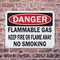 thumbnail image 4 of (2 Pack) Flammable Gas OSHA Danger Sign 14 Inch X 10 Inch Indoor / Outdoor Rust-Free Aluminum Metal Signs for Workplace, Workshop, and Construction Site, Made in the USA, 4 of 8