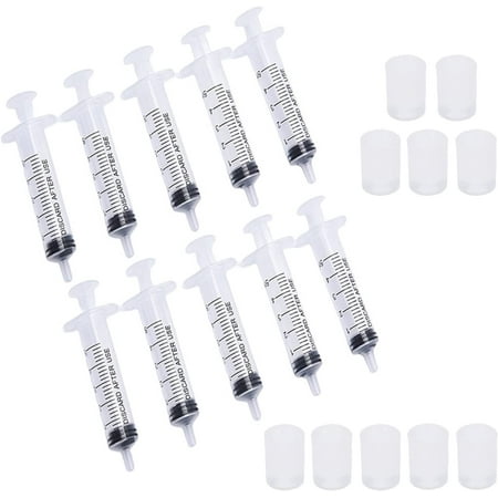 10 Packs 5ml Reusable Plastic Syringe with 10Pcs Extraction Adapters for Perfumes Transfer to Empty Bottles