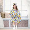 thumbnail image 7 of joogoo Wearable Blanket Hoodie for Cute Art Pineapple Flannel Sherpa Pocket 3-14 YR S, 7 of 7