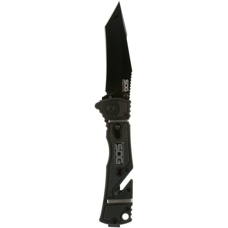 SOG® Tanto Black Trident Elite Tactical Folding (Best Sog Knife For Edc)