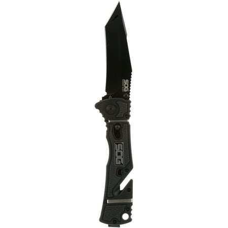 - SOG® Tanto Black Trident Elite Tactical Folding Knife