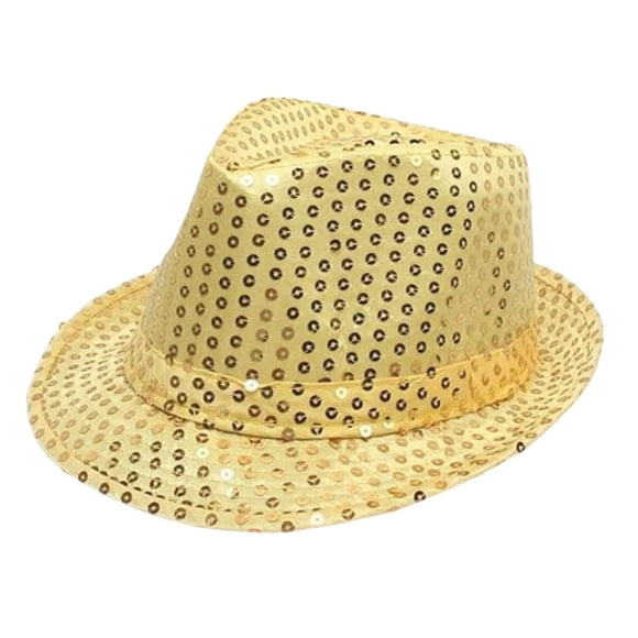 Sombrero de jazz con lentejuelas,Sombrero de vaquero con lentejuelas,accesorio para disfraz,Sombrero Fedora de lentejuelas brillantes para hombre y mujer,accesorio para fiestas,Sombrero de jazz