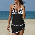 thumbnail image 4 of TopLLC Womens Plus Size Tankini Swimsuits with Skirt Two Piece Ruched Bathing Suits Floral Push Up Beach Swimwear, 4 of 8
