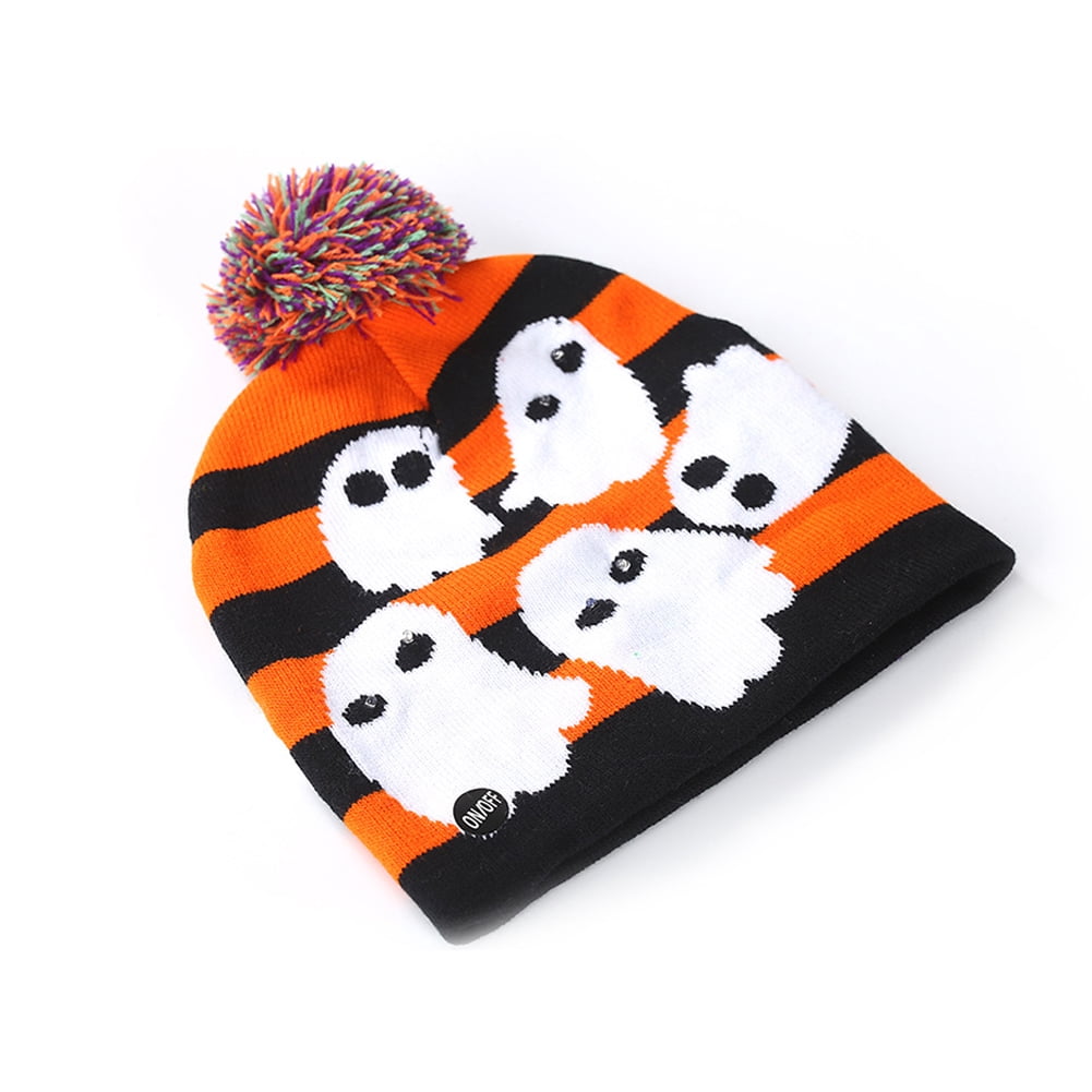 Halloween LED Light Up Knitted Beanie 
