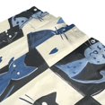 thumbnail image 3 of Yayeee Shower Curtain with Hooks 72"x72" Waterproof Fabric Bathroom Hanging Decor, Black and Blue Cat, 3 of 5