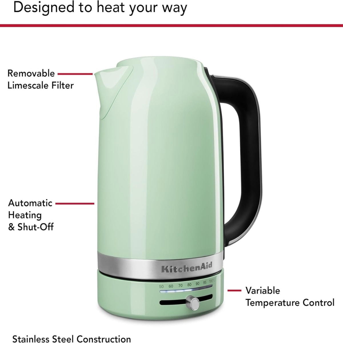KitchenAid 1.7L Electric Kettle | Pistachio