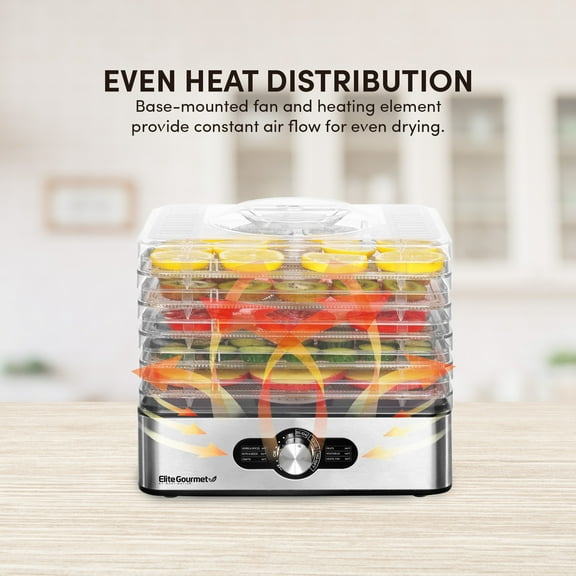 Maxi-Matic 5-Tray Food Dehydrator, Stainless Steel