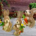 thumbnail image 5 of Easter ornament display,Easter Bunny Statue Standing Straw Rabbit Simulation Bunny Garden Decor Hand Woven Straw Animal Figurine Festival Home Ornament, 5 of 5