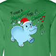 thumbnail image 4 of Inktastic I Want a Hippopotamus for Christmas Hippo in Santa Hat Long Sleeve T-Shirt, 4 of 5