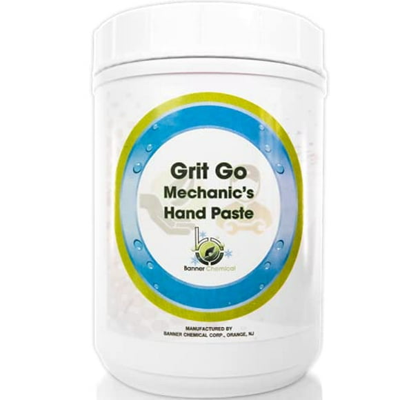 Banner Chemical Grit Go | Mineral Infused Heavy-Duty Mechanics Hand Paste Soap | Removes Grease, Paint, Tar, Oil, Stains, OdorsMORE | 49 Fl Oz | Over 500 Uses Per Tub Pink