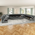 thumbnail image 5 of NYBOPAVIS Modular Sectional Sofa, 16 Seat Modular Sectional Sofa with Storage, 25.6" Deep Seat Chenille Sofa Couch for Living Room Gray, 5 of 9
