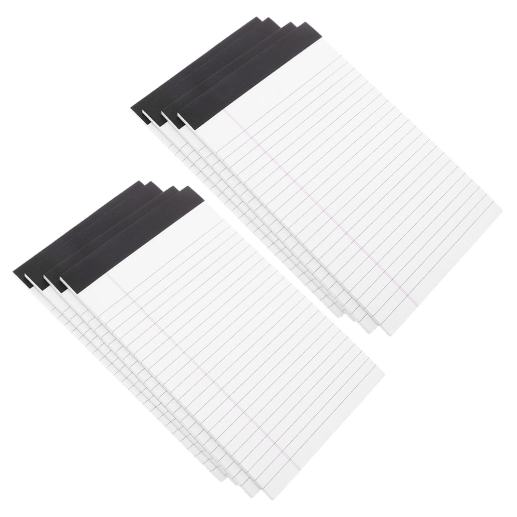 Worgeous 8Pcs Multi-use Notebook Tearable Memo Pad Convenient Legal Pad Lined Memo Pad A5 Legal Notepad