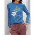 thumbnail image 2 of Pipeline Waveflower Floral Themed Graphic Tee - Long Sleeve Women's, 2 of 4