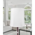 thumbnail image 3 of 14"x16"x17" Prestige Large Drum Lampshade White Shantung, Unisex Cylinder Shade for Tall Table Lamps, 3 of 6