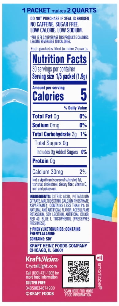 Crystal Light Raspberry Lemonade Drink Mix (Pack of 20)