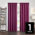 thumbnail image 2 of Eclipse Samara Solid Blackout Curtains, Single Curtain Panel, 84 Inch Long Blackout Curtains, 37" W x 84" L, Boysenberry, 2 of 8