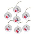 thumbnail image 1 of Adornos navideños de madera - Colgantes redondos de Santa Claus (7 piezas) para decorar tu árbol de Navidad, 80mm de diámetro, ambiente festivo único., 1 of 6
