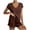 Coffee, variant on biudgviw Womens Pajama Sets Comfy Sleeveless Sleepwear Summer V Neck Tank Top with Ruffle Hem Shorts Pj Set 2 Piece Loungewear