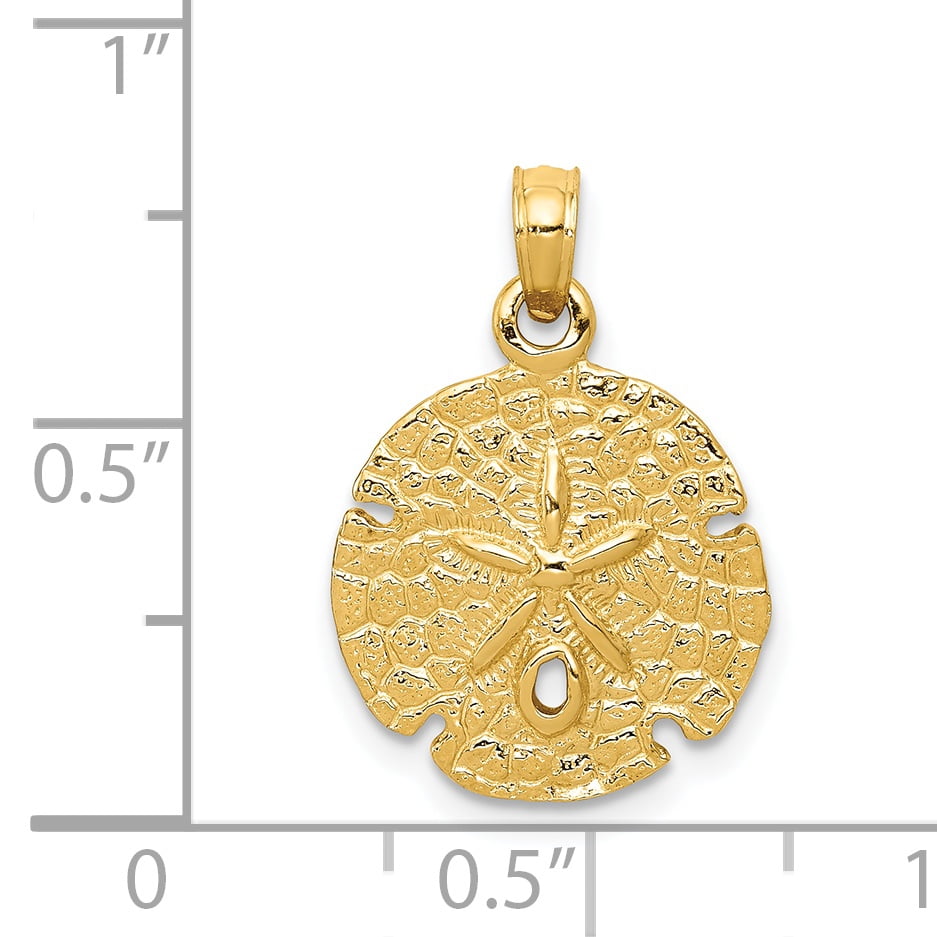 10k or 14k Yellow Real Gold Blue Green Simulated Opal Sea Shell Womens Pendant