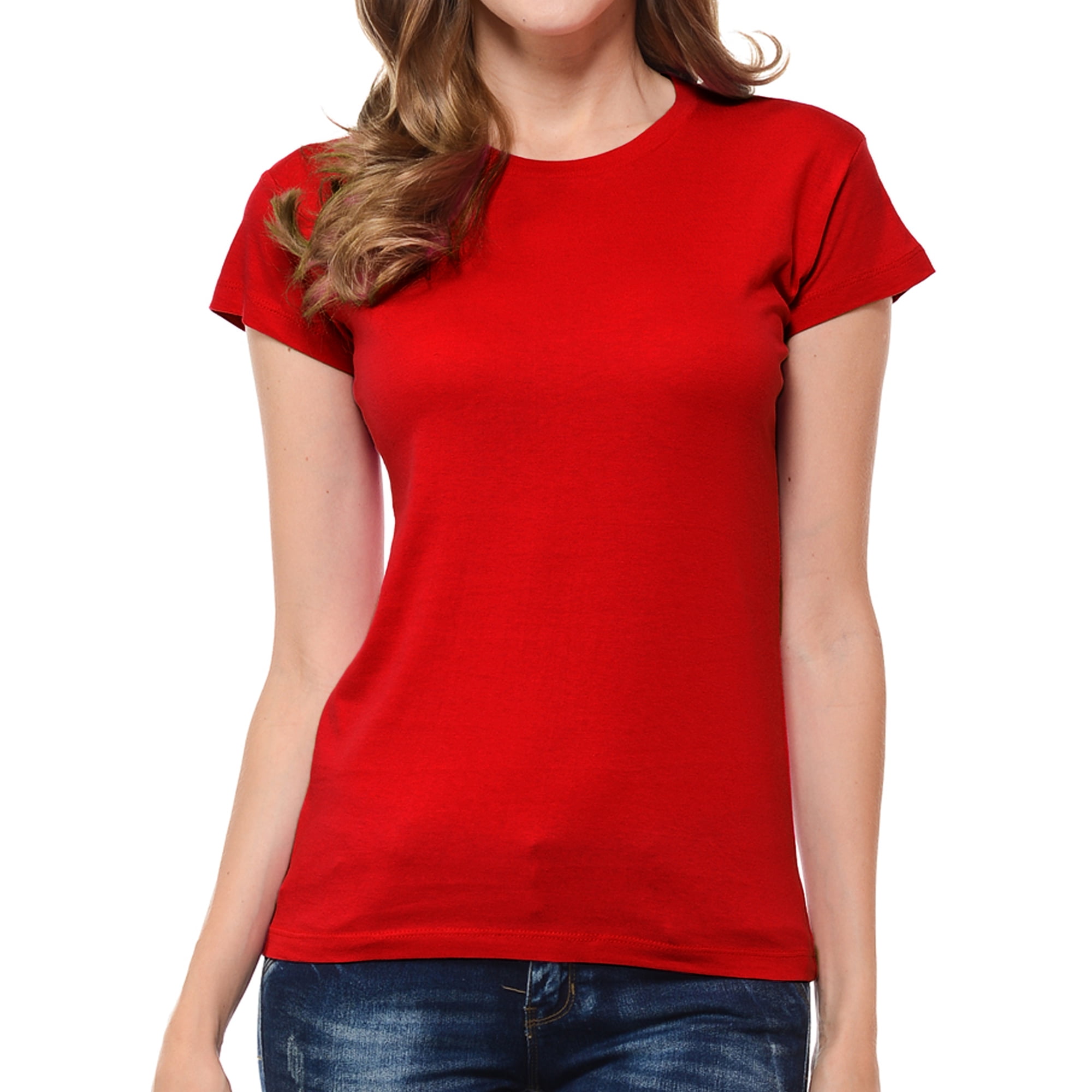 Cotton Short Sleeves Plain Basic T 