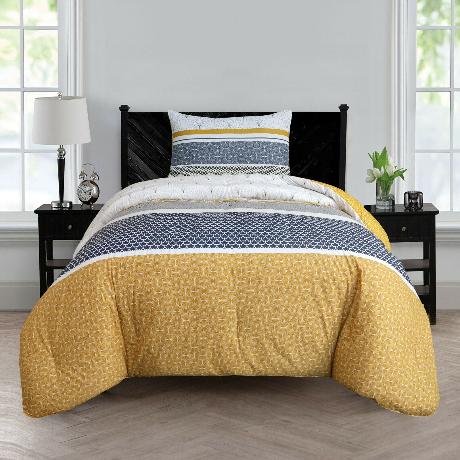 New Reversible 3 Piece Comforter Bedding Set Queen Twin King Size Bed In A Bag