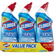 Clorox Toilet Bowl Cleaner with Bleach, Rain Clean - 24 Ounce, 3 Pack