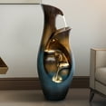 thumbnail image 3 of Modern Vase Fountain - 31.4in H Large Freestanding Water Fountain with LED Lights for Home and Garden Decor, 3 of 12