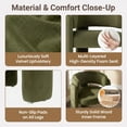 thumbnail image 5 of AFO Modern Upholstered Dining Chair, Cute Barrel Side Armchair with Round Back for Living Room Dining Room Bedroom, Green, 5 of 7
