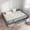 Gray, variant on Twin Floor Bed Frame with Wood Slats, Fence & Small Door, Pinewood Montessori Floor Bed for Girls and Boys,Light Espresso