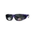 thumbnail image 2 of Polarized Womens Rhinestone Bling Fit Over Floral Print 63mm Sunglasses Purple, 2 of 3