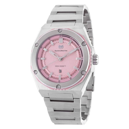Technomarine Coral Quartz Pink Dial Ladies Watch TM-416042