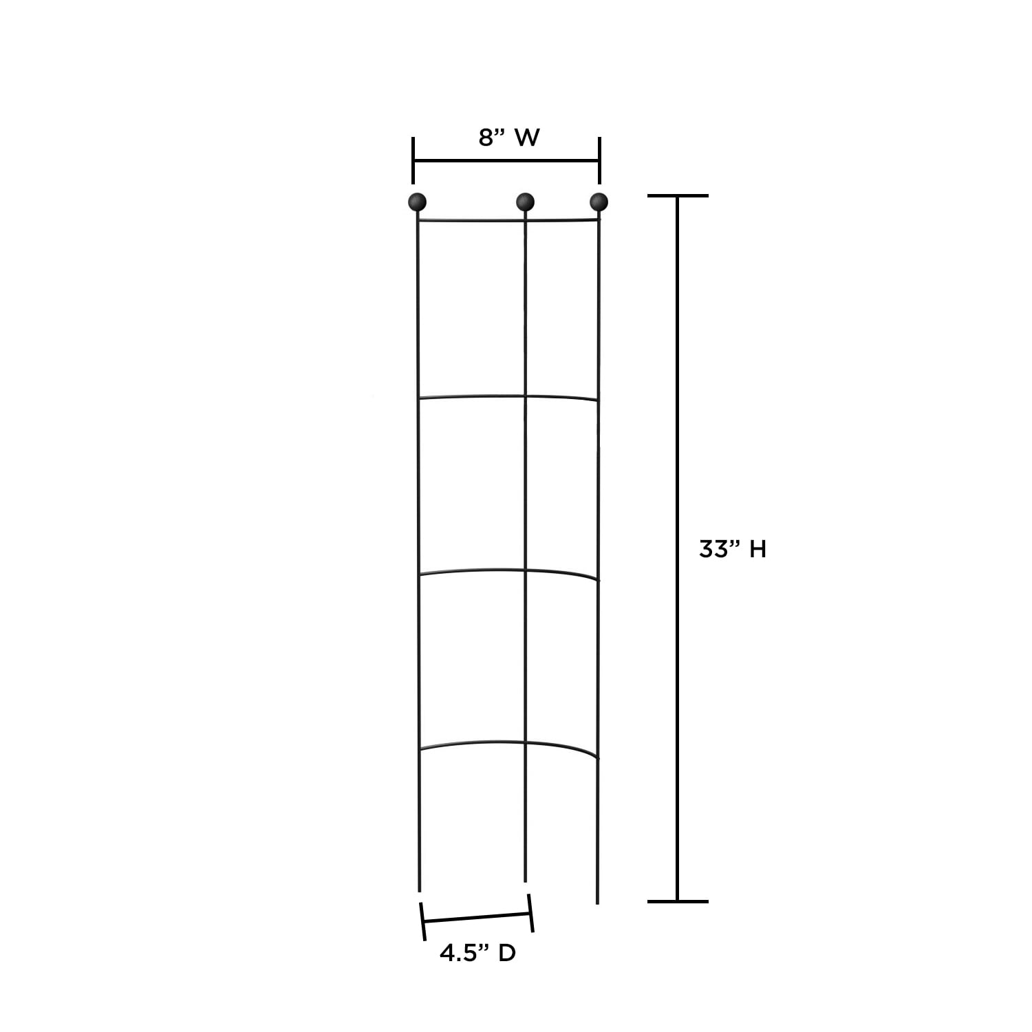 Expert Gardener 33in Half Round Ladder Trellis Support