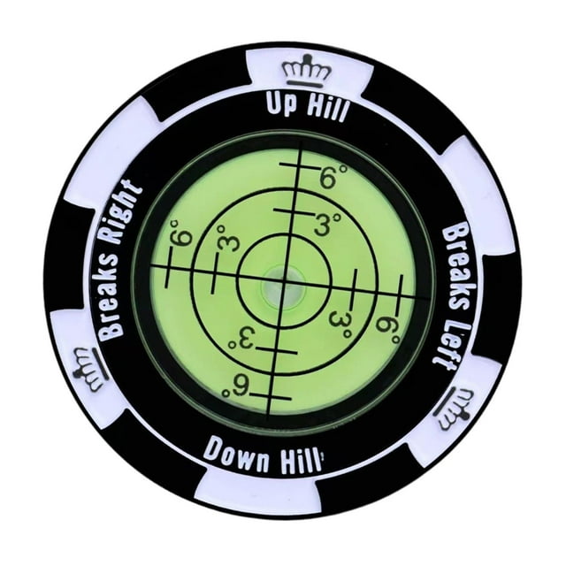 Colaxi Golf Putting Green Golf Accessories Round Bubble Level Golf Putting Green Reading Aid Bubble Stylish Golf Training Aid black