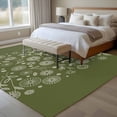 thumbnail image 4 of Japanese Area Rugs 6'x9', Washable Small Throw Rugs for Kitchen Dining room, Green Rustic Retro Pastoral Floral Leaves Indoor Outdoor Rug Non-Slip Low Pile Carpet Runner Reversible Floor Mats, 4 of 8