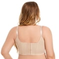 thumbnail image 2 of Sujetador deportivo con escote en V profundo y aro de acero sin costuras, ropa interior brillante, push up de pecho pequeño, ajustable, antiflacidez, 2 of 6