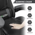 thumbnail image 6 of Bigzzia High-Back Gaming Chair PC Office Chair Computer Racing Chair PU Desk Task Chair Ergonomic Executive Swivel Rolling Chair with Lumbar Support for Back Pain Women, Men (Gray), 6 of 8