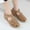 Brown, variant on AXXD Brown Wedge Sandals for Women 7 Sandals With Arch Support Summer Casual Comfortable Sandals