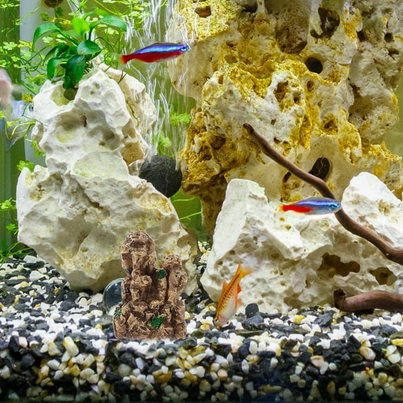 Moluckfu Adorno Para Acuario De Resina Con De Cueva Ideal Para Ambiente Acuático