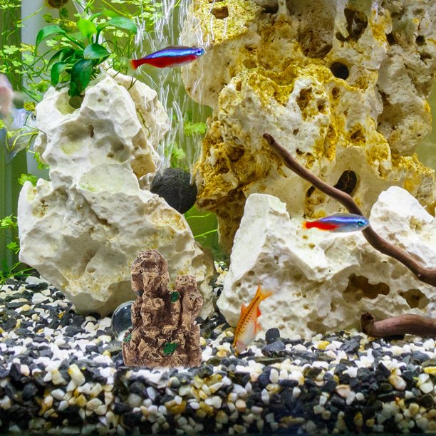 Moluckfu Adorno Para Acuario De Resina Con De Cueva Ideal Para Ambiente Acuático