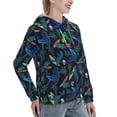 thumbnail image 6 of Daiia Dinosaur Pattern Women's Fashion Hoodies & Sweatshirts with Kangaroo Pocket Hooded Sweatshirt with Eye-catching Drawstrings-Medium, 6 of 7