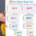 thumbnail image 2 of Bolsas de malla con cierre VUEKYN, 24 piezas para salón de clases y viaje, 2 of 7