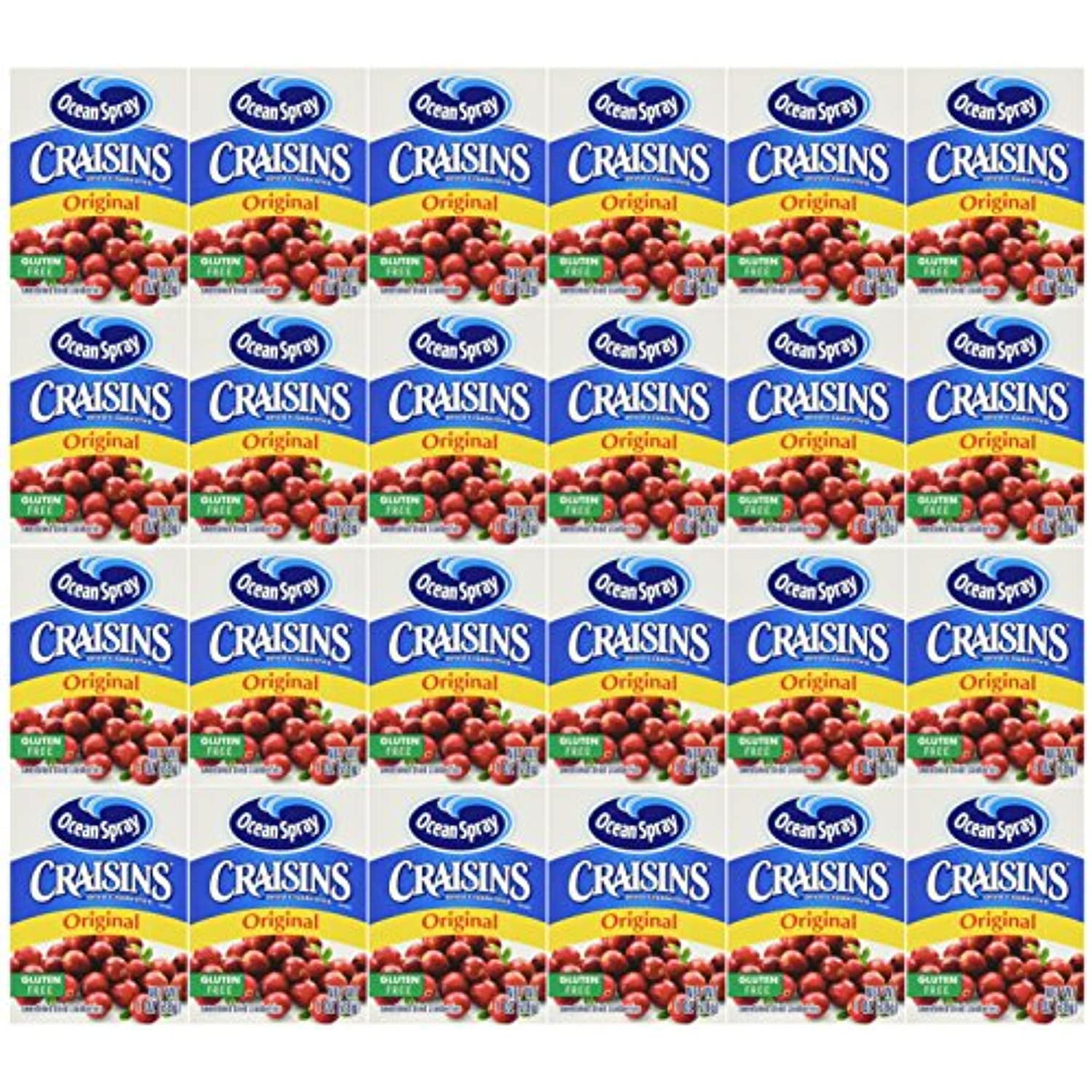 Ocean Spray Craisins Orignal Dried Cranberries 6 1Oz Boxes