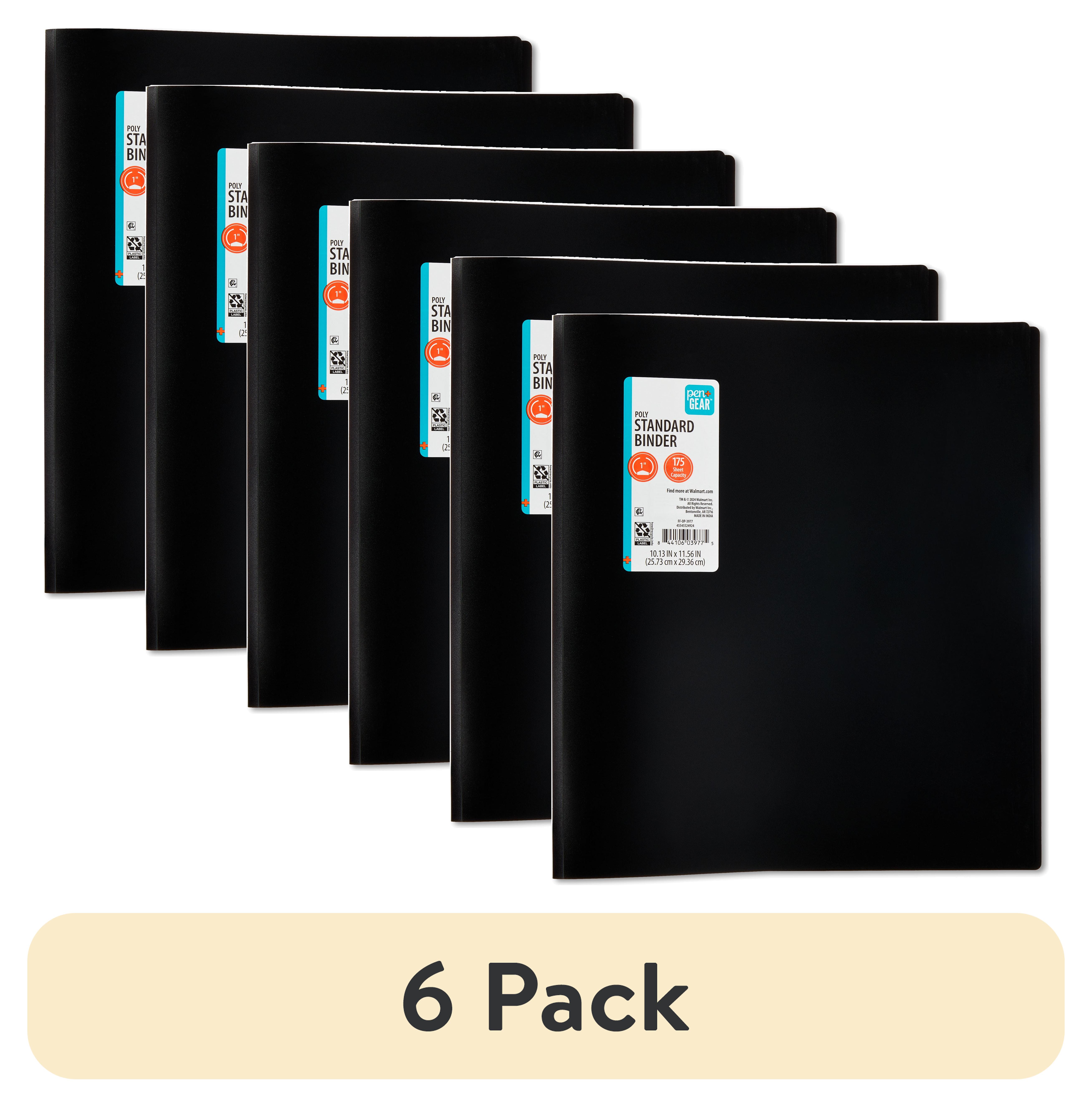 Pen+Gear 1-Inch Round Ring Binder, Black, 6 Pack photo 1