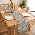 thumbnail image 3 of Table Runner 120 Inches Long for Kitchen Dining, Sunflower Vintage Dresser Scarf Farmhouse, Dining Table Decorations for Wedding/Parties, Yellow Floral Summer Botanical Retro Art 13 x 120 In, 3 of 8