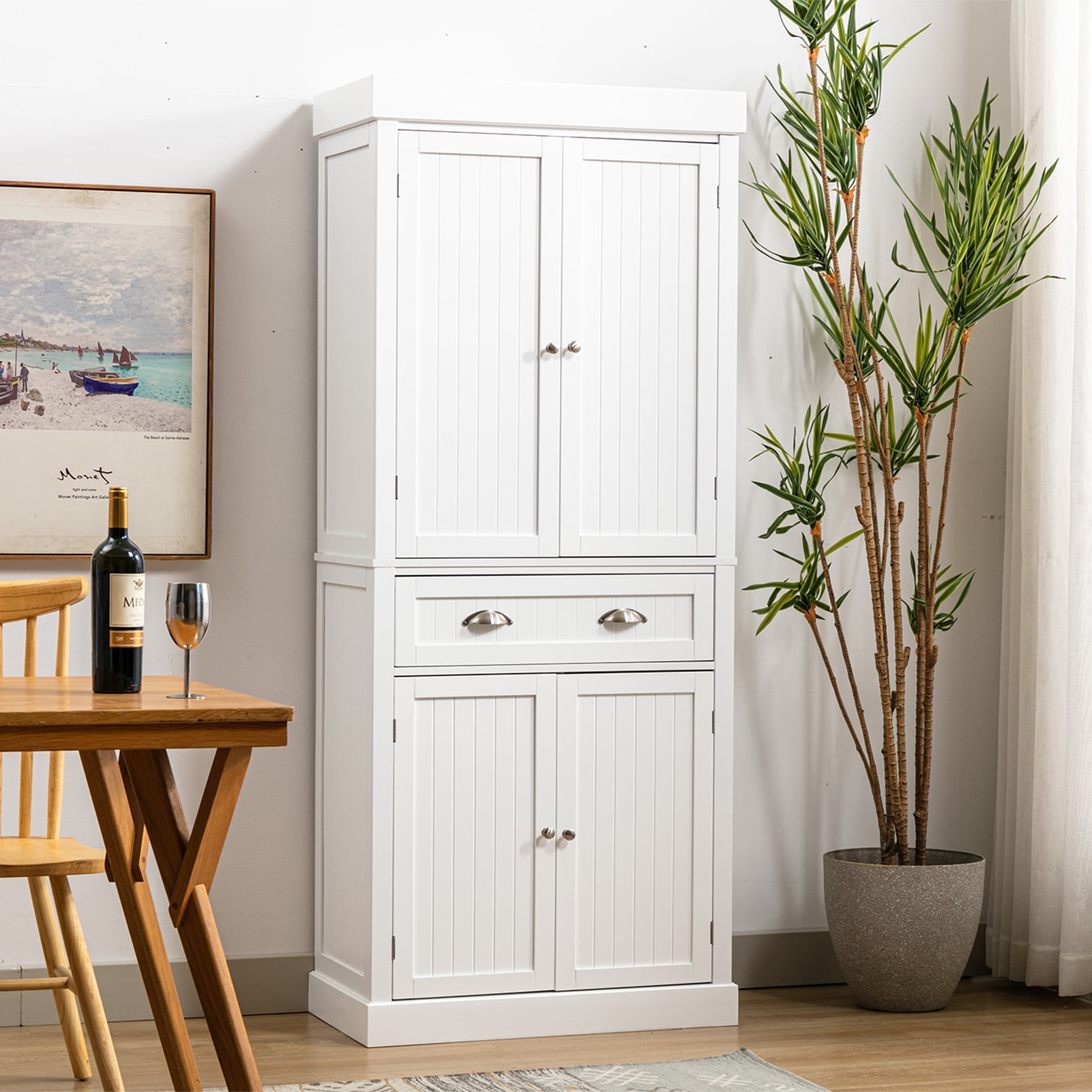 Yaoping 72" Freestanding Kitchen Cupboard, Kitchen Pantry Storage