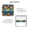 thumbnail image 5 of Yiaed Blue Floral Print Tissue Box Cover, PU Leather Decorative Organizer for Tabletop, Bathroom, Car, Office Creative Decorative, 5 of 7
