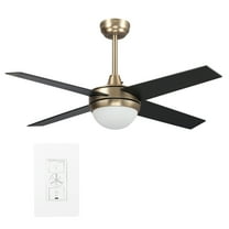 SMAAIR 48" Gold Ceiling Fan with Light and Wall Control for Smart Home