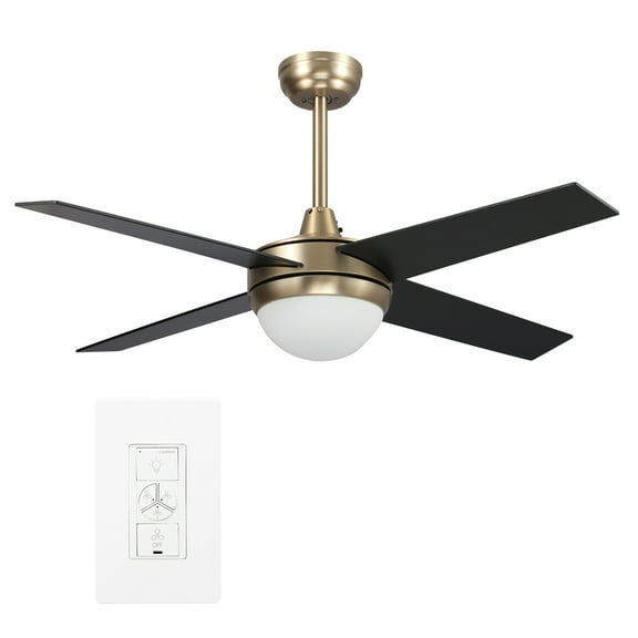 SMAAIR 48" Gold Ceiling Fan with Light and Wall Control for Smart Home