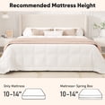 thumbnail image 5 of Frostbloom King Size Boucle Upholstered Platform Bed Frame with Wingback Headboard, Beige, 5 of 10